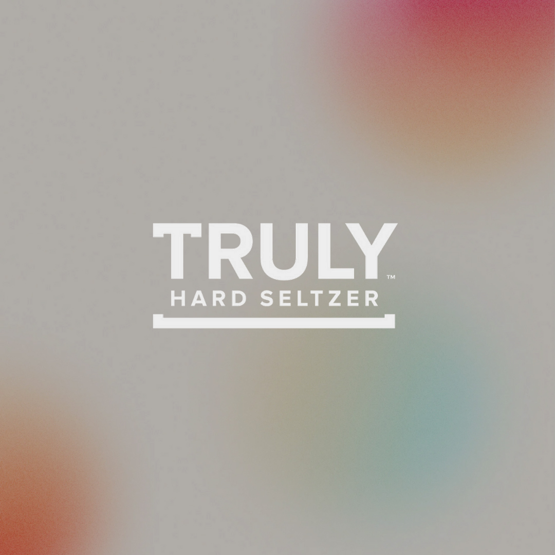 Truly hard seltzer logo with background